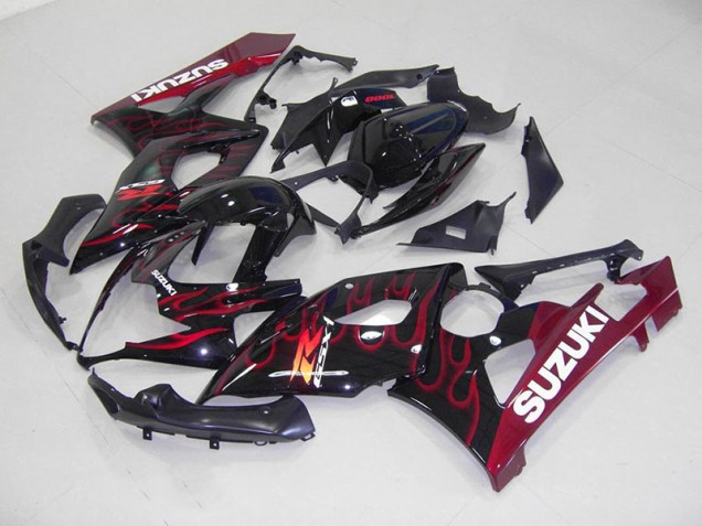 2005-2006 Red Flame Suzuki GSXR 1000 Motorcycle Fairings Canada 2005-2006 Red Flame Suzuki GSXR 1000 Motorcycle Fairings Canada