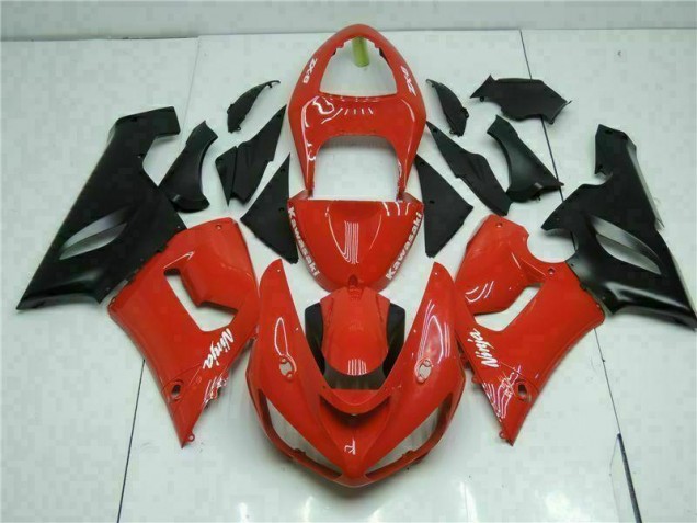 2005-2006 Red Kawasaki Ninja ZX6R Motorcycle Fairings Canada 2005-2006 Red Kawasaki Ninja ZX6R Motorcycle Fairings Canada