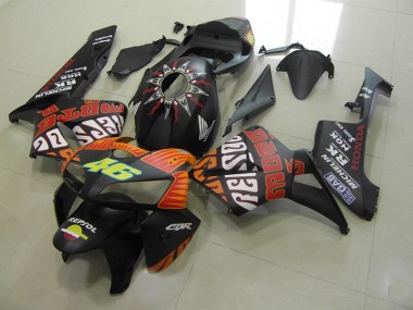 2005-2006 Rossi Matte Black Honda CBR600RR Motorcycle Fairings Canada