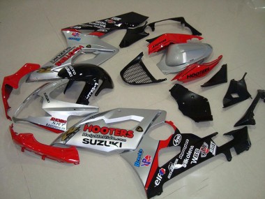 2005-2006 Silver and Red Suzuki GSXR 1000 Motorcycle Fairings Canada