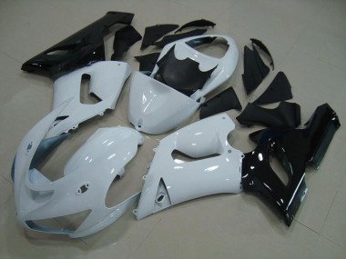 2005-2006 White Black Kawasaki Ninja ZX6R Motorcycle Fairings Canada