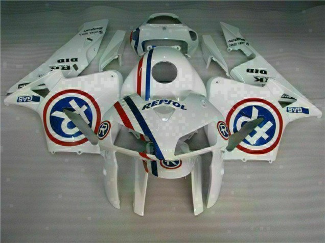 2005-2006 White Honda CBR600RR Plastics Fairing Kit Canada