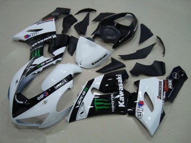 2005-2006 White Monster Kawasaki Ninja ZX6R Motorcycle Fairings Canada