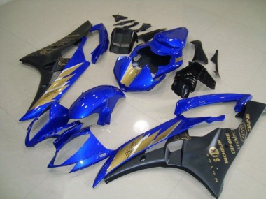 2006-2007 Black Blue with Gold Sticker Yamaha YZF R6 Motorcycle Fairings & Bodywork Canada
