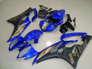2006-2007 Black Blue with Gold Sticker Yamaha YZF R6 Motorcycle Fairings Canada