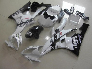 2006-2007 Black White Yamaha YZF R6 Motorcycle Fairings Canada