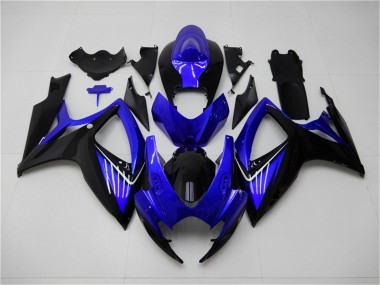 2006-2007 Blue Black Suzuki GSXR 600/750 Plastics Fairing Kits Canada