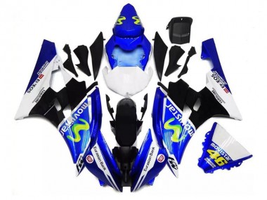 2006-2007 Blue Black White Yamaha YZF R6 Motorcycle Fairings Canada