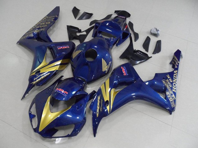 2006-2007 Dark Blue with Gold Stripe Honda CBR1000RR Motorcycle Fairings Canada 2006-2007 Dark Blue with Gold Stripe Honda CBR1000RR Motorcycle Fairings Canada