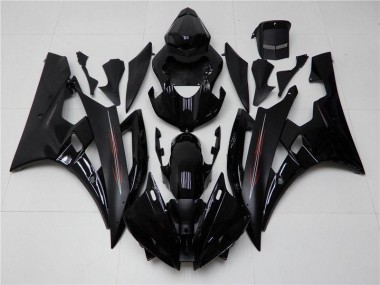 2006-2007 Glossy Matte Black Yamaha YZF R6 Motorcycle Fairings Canada