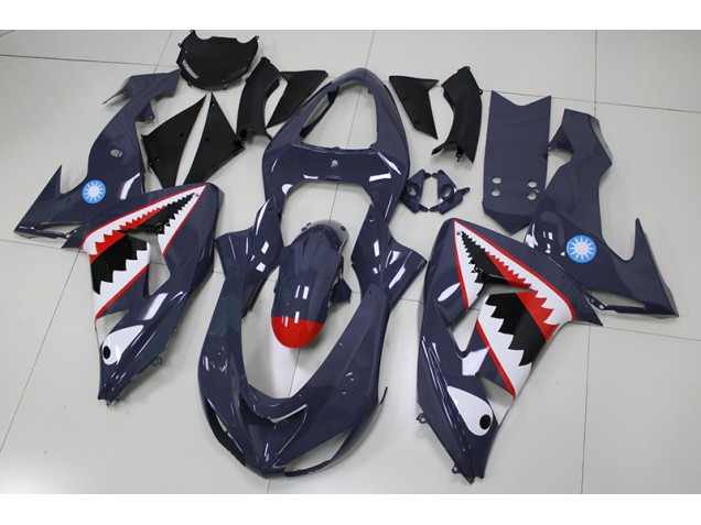 2006-2007 Grey Shark Kawasaki Ninja ZX10R Motorcycle Fairings Canada 2006-2007 Grey Shark Kawasaki Ninja ZX10R Motorcycle Fairings Canada