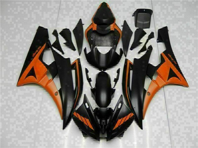 2006-2007 Orange Black Yamaha YZF R6 Motorcycle Fairings & Bodywork Canada 2006-2007 Orange Black Yamaha YZF R6 Motorcycle Fairings & Bodywork Canada