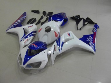 2006-2007 Pearl White Blue Honda CBR1000RR Motorcycle Fairings Canada