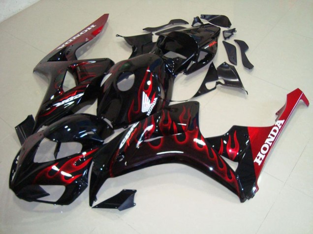 2006-2007 Red Flame Honda CBR1000RR Motorcycle Fairings Canada