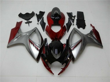 2006-2007 Red Silver Suzuki GSXR 600/750 Motorcycle Fairings Canada