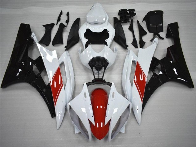 2006-2007 Red White Black Yamaha YZF R6 Motorcycle Fairings Canada 2006-2007 Red White Black Yamaha YZF R6 Motorcycle Fairings Canada
