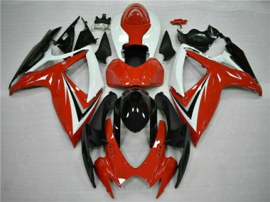 2006-2007 Red White Suzuki GSXR 600/750 Motorcycle Fairings Canada