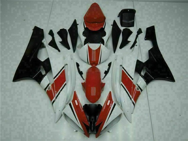2006-2007 Red White Yamaha YZF R6 Motorcycle Fairings & Bodywork Canada 2006-2007 Red White Yamaha YZF R6 Motorcycle Fairings & Bodywork Canada