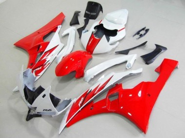 2006-2007 Red White Yamaha YZF R6 Replacement Motorcycle Fairings Canada