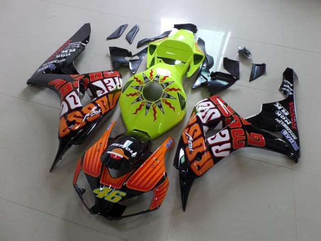 2006-2007 Rossi Fluro Green Honda CBR1000RR Motorcycle Fairings Canada