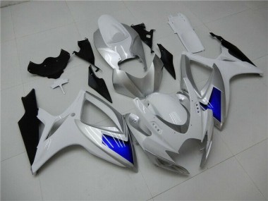 2006-2007 White Blue Suzuki GSXR 600/750 Plastics Fairing Kits Canada