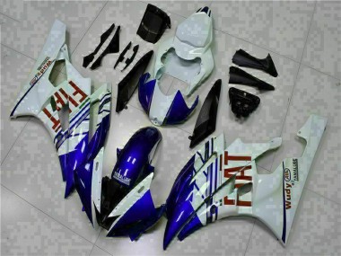 2006-2007 White Blue Yamaha YZF R6 Motorcycle Fairings & Bodywork Canada
