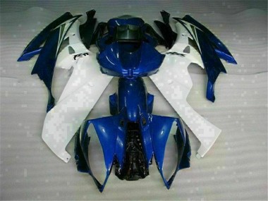 2006-2007 White Blue Yamaha YZF R6 Full Fairing Kit Canada