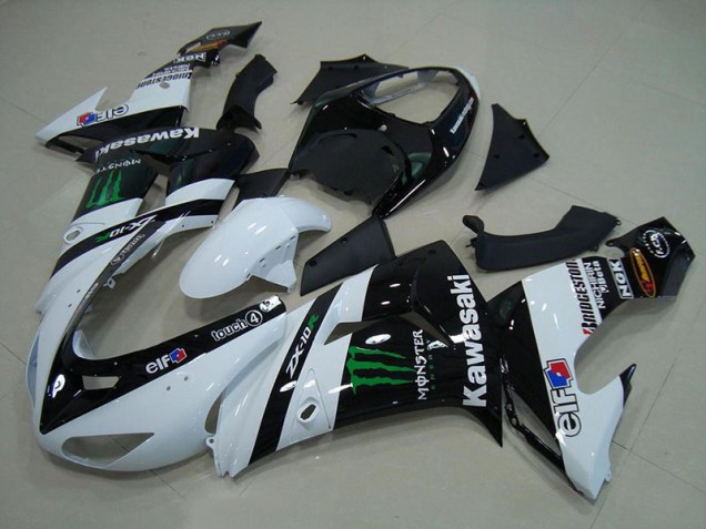 2006-2007 White Monster Kawasaki Ninja ZX10R Motorcycle Fairings Canada 2006-2007 White Monster Kawasaki Ninja ZX10R Motorcycle Fairings Canada
