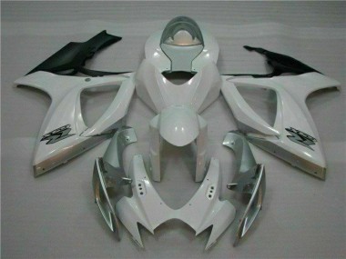 2006-2007 White Silver Suzuki GSXR 600/750 Plastics Fairing Kits Canada