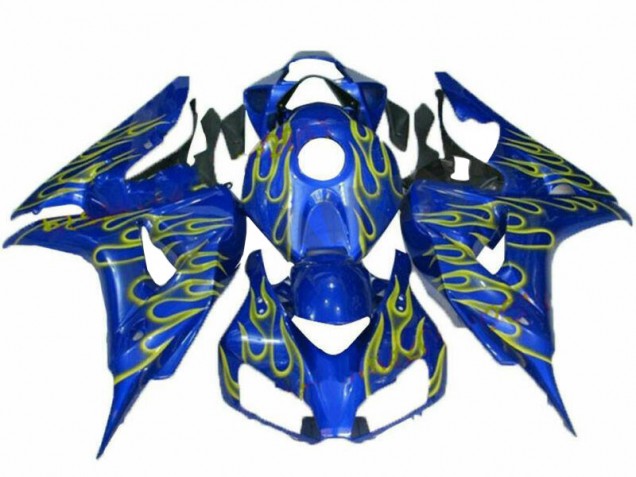 2006-2007 Yellow Flame Blue Honda CBR1000RR Motorcycle Fairings Canada 2006-2007 Yellow Flame Blue Honda CBR1000RR Motorcycle Fairings Canada