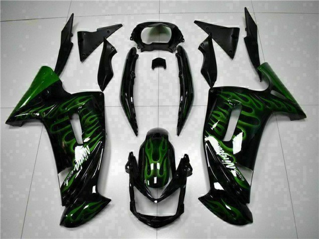 2006-2008 Green Flame Kawasaki Ninja EX650 Motorcycle Fairings Canada 2006-2008 Green Flame Kawasaki Ninja EX650 Motorcycle Fairings Canada