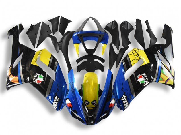 2007-2008 Blue Shark Kawasaki Ninja ZX6R Motorcycle Fairings Canada 2007-2008 Blue Shark Kawasaki Ninja ZX6R Motorcycle Fairings Canada