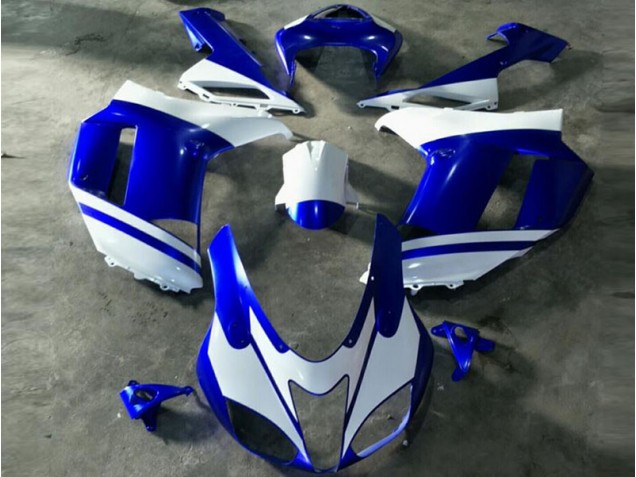 2007-2008 Blue White Kawasaki Ninja ZX6R Motorcycle Fairings Canada 2007-2008 Blue White Kawasaki Ninja ZX6R Motorcycle Fairings Canada