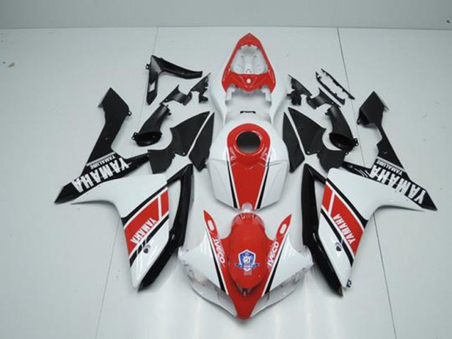 2007-2008 Factory Red White Yamaha YZF R1 Motorcycle Fairings Canada 2007-2008 Factory Red White Yamaha YZF R1 Motorcycle Fairings Canada
