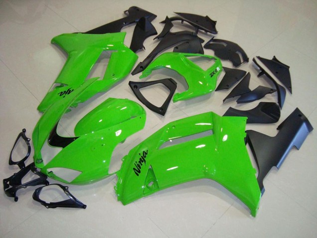 2007-2008 Green Matte Black Kawasaki Ninja ZX6R Motorcycle Fairings Canada 2007-2008 Green Matte Black Kawasaki Ninja ZX6R Motorcycle Fairings Canada