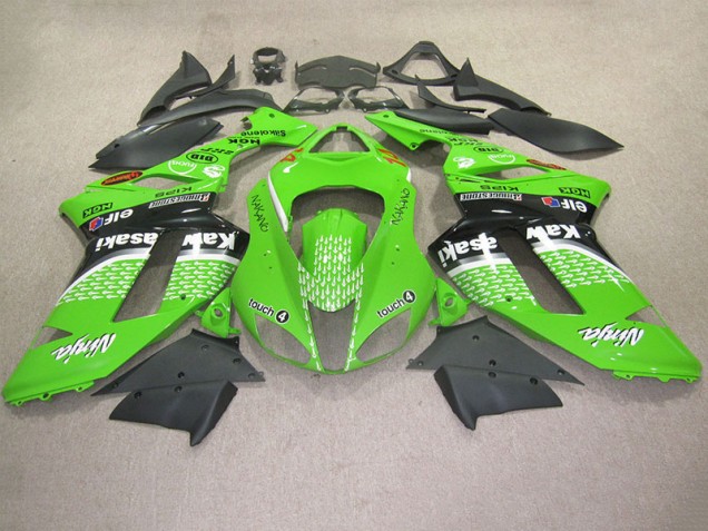 2007-2008 Green Touch 4 Kawasaki Ninja ZX6R Motorcycle Fairings Canada 2007-2008 Green Touch 4 Kawasaki Ninja ZX6R Motorcycle Fairings Canada