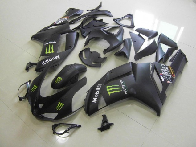 2007-2008 Matte Black Monster Kawasaki Ninja ZX6R Motorcycle Fairings Canada 2007-2008 Matte Black Monster Kawasaki Ninja ZX6R Motorcycle Fairings Canada
