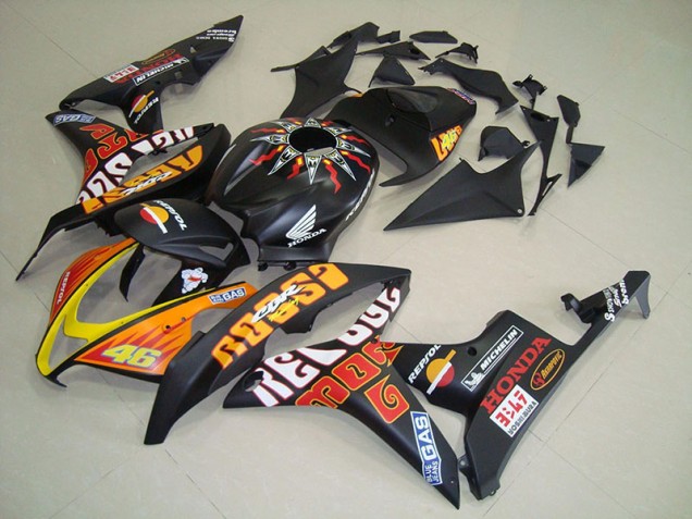 2007-2008 Matte Black Rossi Honda CBR600RR Motorcycle Fairings Canada