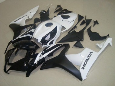 2007-2008 Matte Black White Honda CBR600RR Motorcycle Fairings Canada