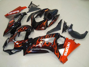 2007-2008 Orange Flame Suzuki GSXR 1000 Motorcycle Fairings Canada