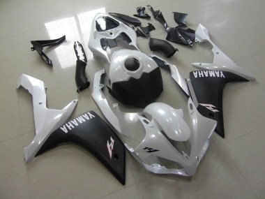 2007-2008 Pearl White Matte Black Yamaha YZF R1 Motorcycle Fairings Canada