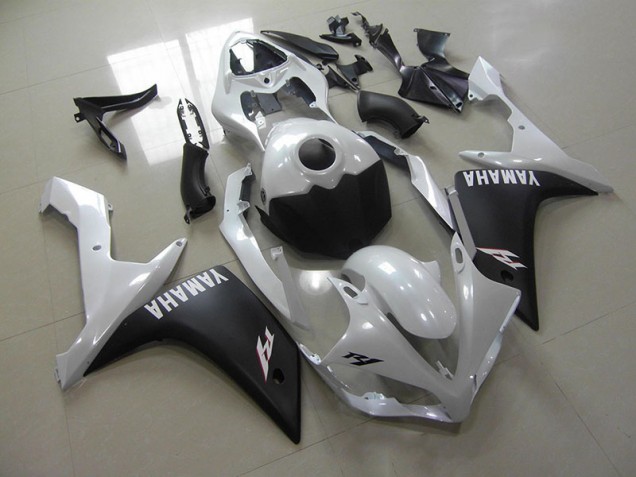 2007-2008 Pearl White Matte Black Yamaha YZF R1 Motorcycle Fairings Canada