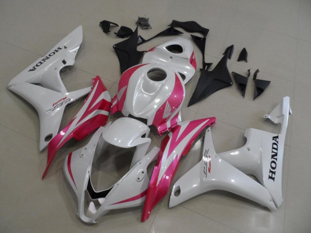 2007-2008 Pearl White with Pink Honda CBR600RR Motorcycle Fairings Canada