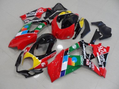 2007-2008 Red and Green Suzuki GSXR 1000 Motorcycle Fairings Canada