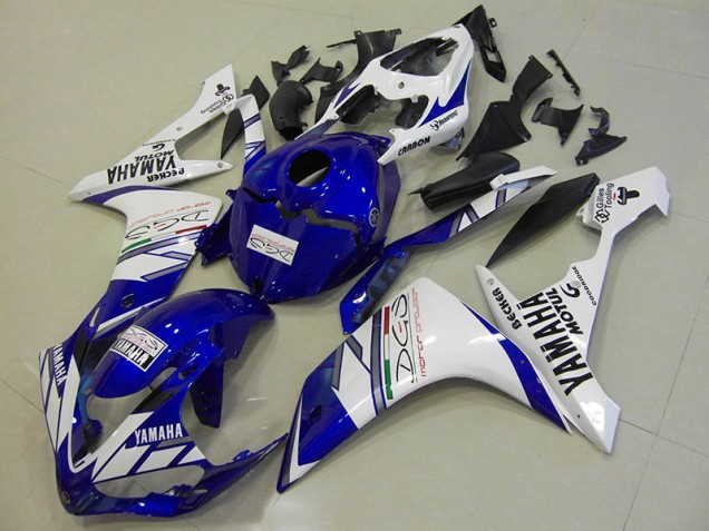 2007-2008 White Blue Tri Colour Yamaha YZF R1 Motorcycle Fairings Canada 2007-2008 White Blue Tri Colour Yamaha YZF R1 Motorcycle Fairings Canada