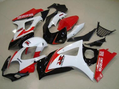 2007-2008 White Red Black Suzuki GSXR 1000 Motorcycle Fairings Canada