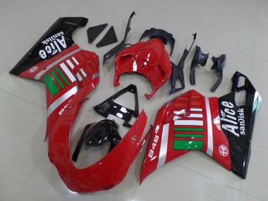 2007-2012 Alice with Green Ducati 848 1098 1198 Motorcycle Fairings Canada