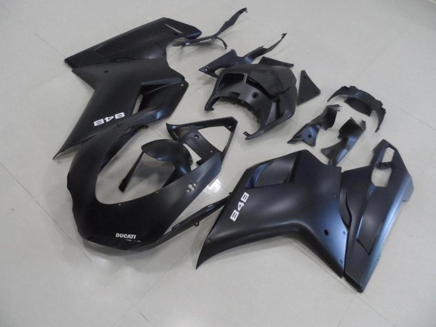 2007-2012 Matte Black with White 848 Ducati 848 1098 1198 Motorcycle Fairings Canada 2007-2012 Matte Black with White 848 Ducati 848 1098 1198 Motorcycle Fairings Canada