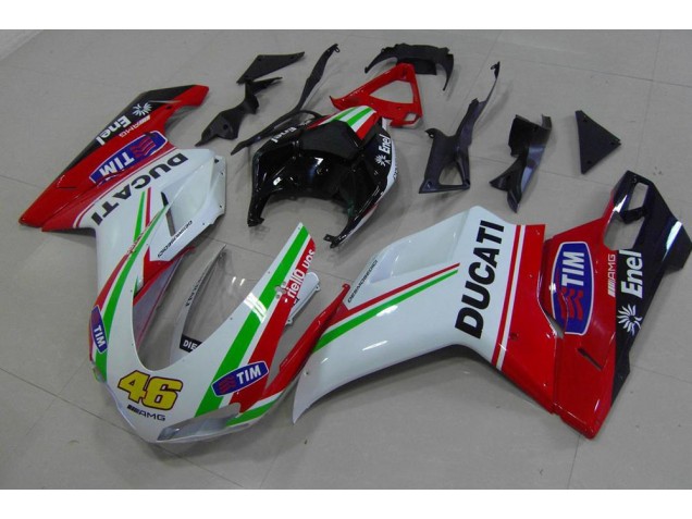 2007-2012 Red White Yellow 46 Ducati 848 1098 1198 Motorcycle Fairings Canada 2007-2012 Red White Yellow 46 Ducati 848 1098 1198 Motorcycle Fairings Canada
