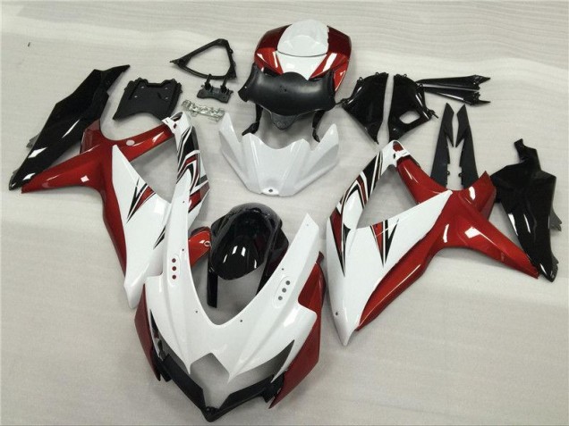 2008-2010 White Red Black Suzuki GSXR 600/750 Motorcycle Fairings Canada 2008-2010 White Red Black Suzuki GSXR 600/750 Motorcycle Fairings Canada